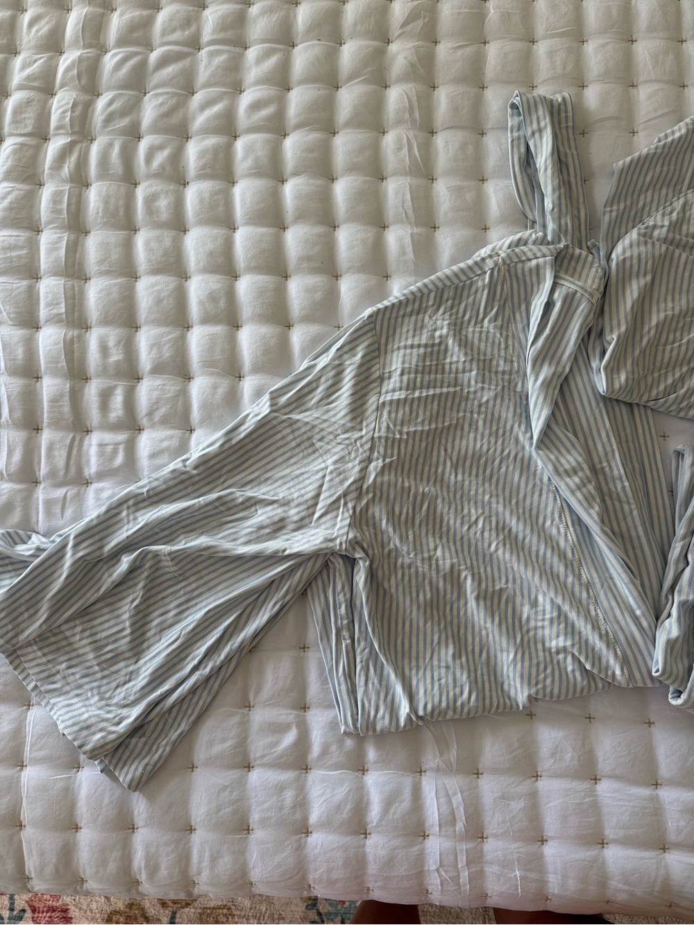 Maternity DreamModal Kimono Three-Piece Set in Fog - Picture 6 of 6